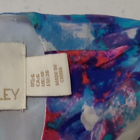 Cynthia Rowley Colorful Sleeveless 100%  Silk Dress size 6 - Picture 4 of 6